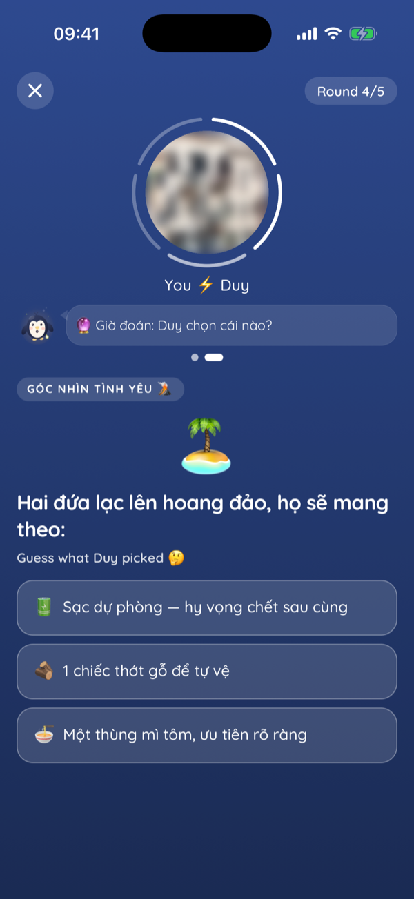 Round 4 of 5 — the love round, photo clearer again